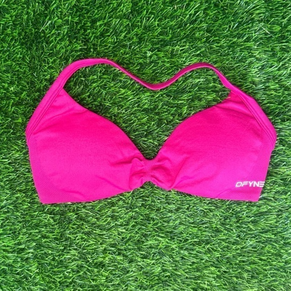 Dfyne impact strappy bra‎ floral pink extra small